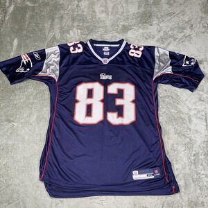 New England Patriots Jersey Mens XL NFL‎ Wes Welker 83 Throwback Reebok Football